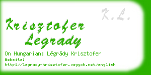 krisztofer legrady business card