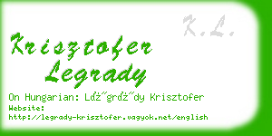 krisztofer legrady business card